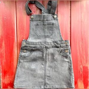 Grey Denim Overall Dress - EUC - Sz 6